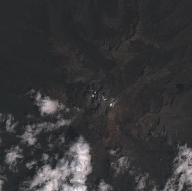 Aerial view of Mount Kenya