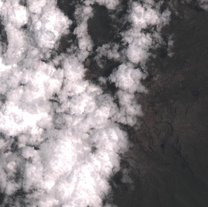 Aerial view of Mount Kenya