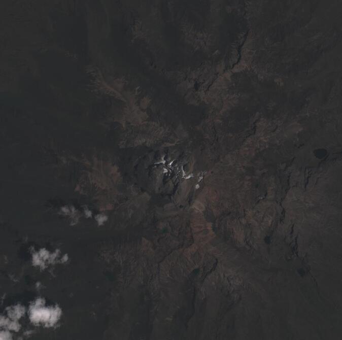Aerial view of Mount Kenya