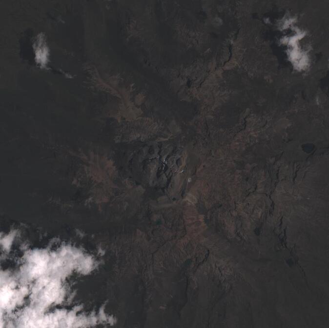 Aerial view of Mount Kenya