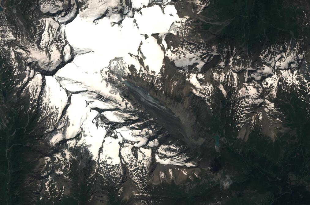 Aerial view of Pasterze Glacier