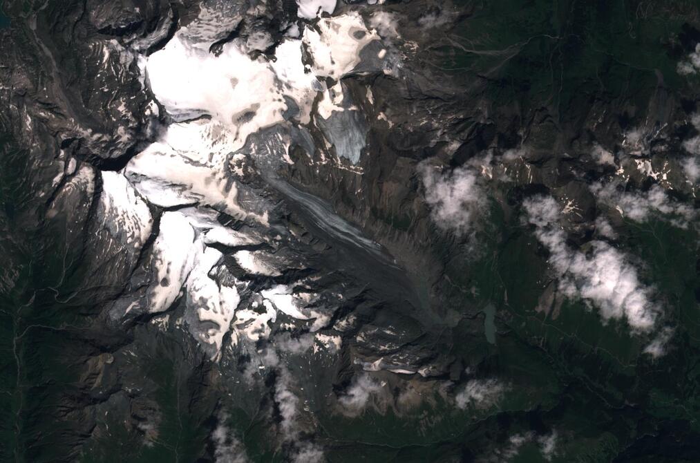 Aerial view of Pasterze Glacier