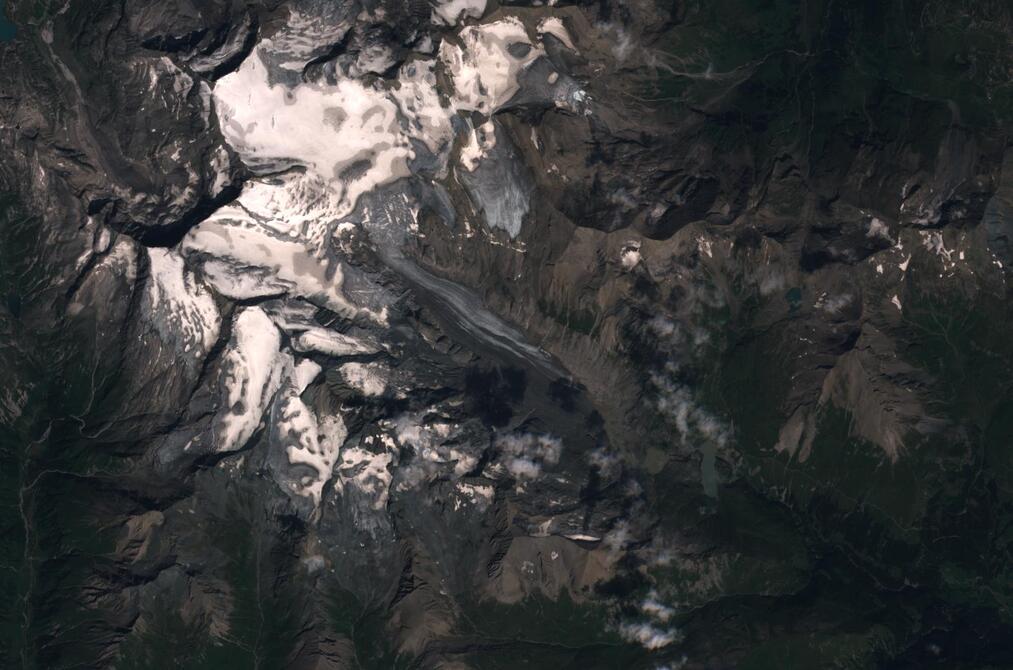 Aerial view of Pasterze Glacier