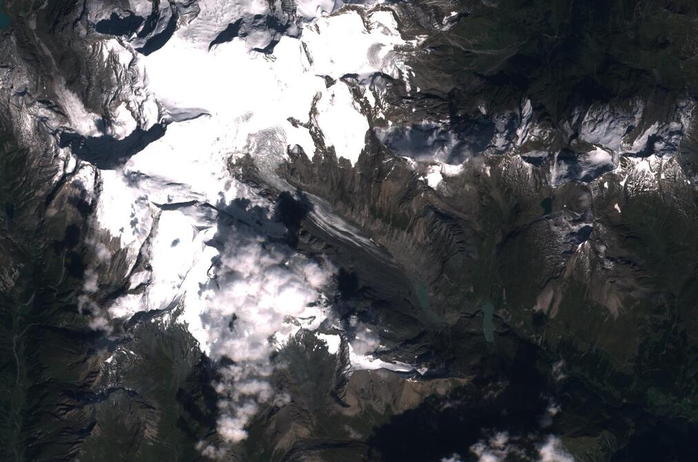 Aerial view of Pasterze Glacier