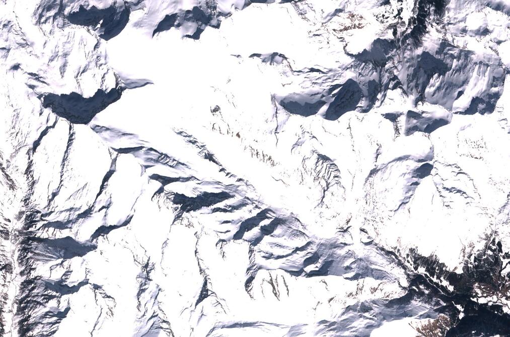 Aerial view of Pasterze Glacier