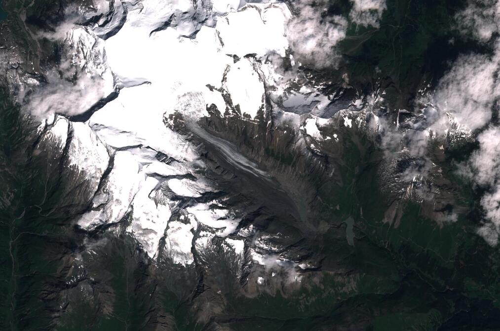 Aerial view of Pasterze Glacier