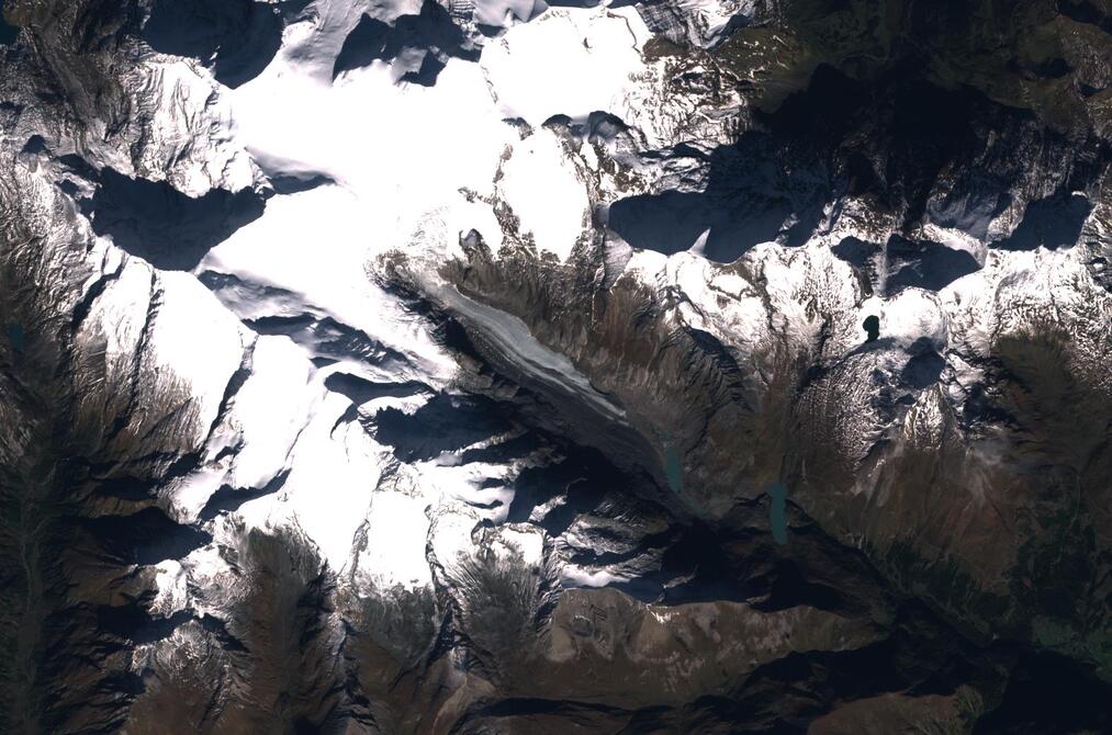 Aerial view of Pasterze Glacier