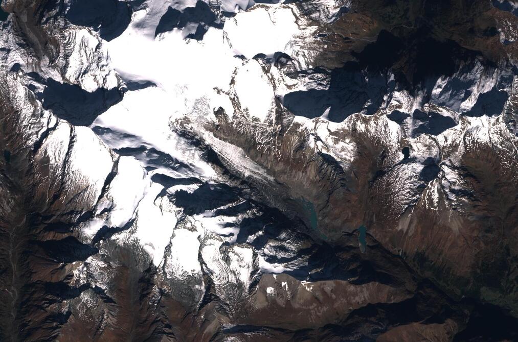 Aerial view of Pasterze Glacier