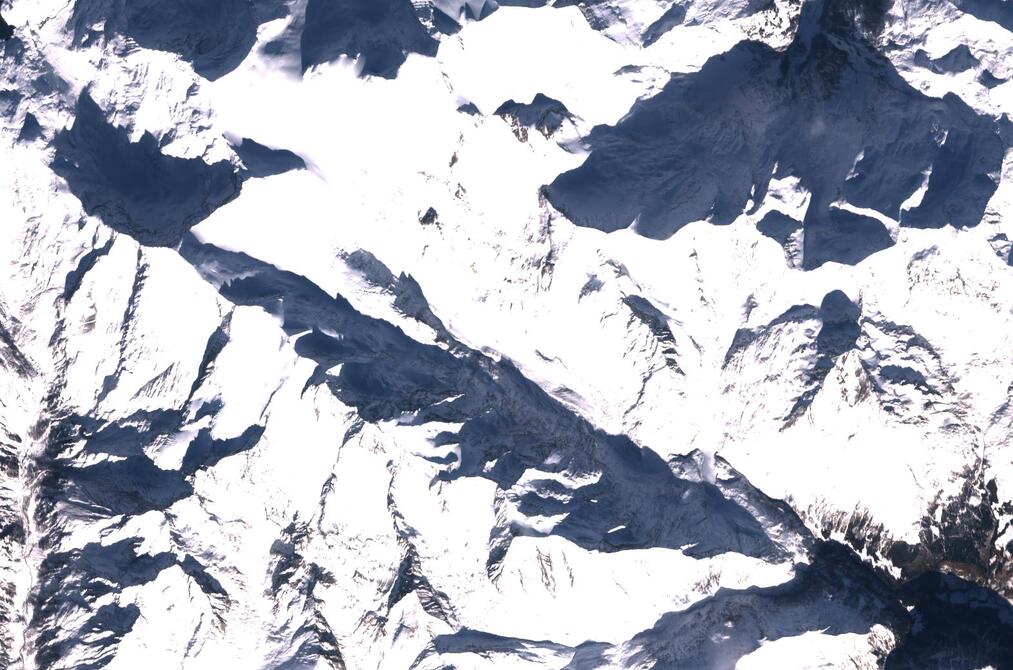 Aerial view of Pasterze Glacier