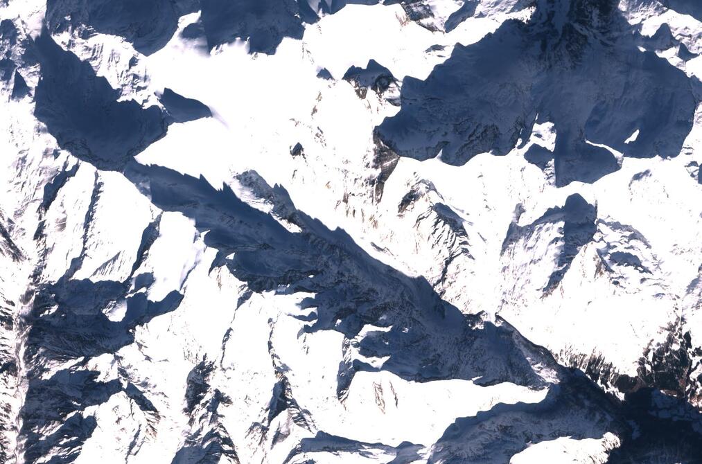 Aerial view of Pasterze Glacier