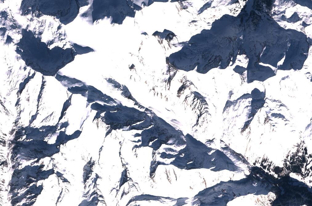 Aerial view of Pasterze Glacier