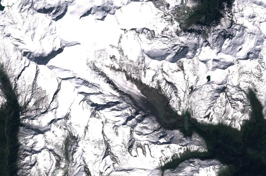 Aerial view of Pasterze Glacier