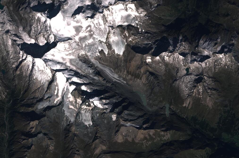 Aerial view of Pasterze Glacier