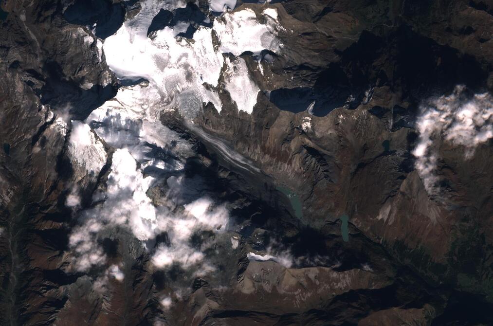 Aerial view of Pasterze Glacier