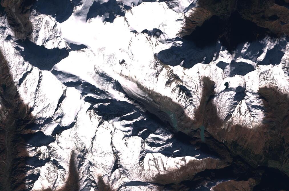 Aerial view of Pasterze Glacier