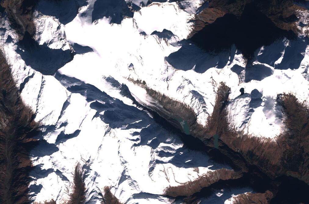 Aerial view of Pasterze Glacier