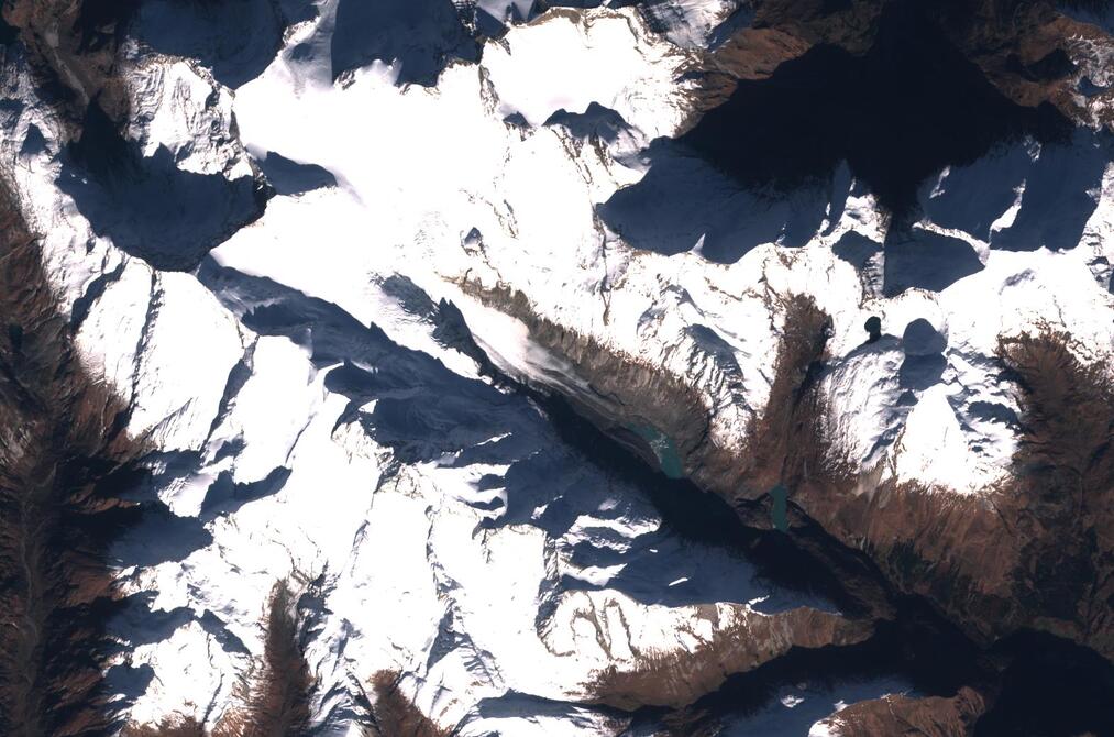 Aerial view of Pasterze Glacier