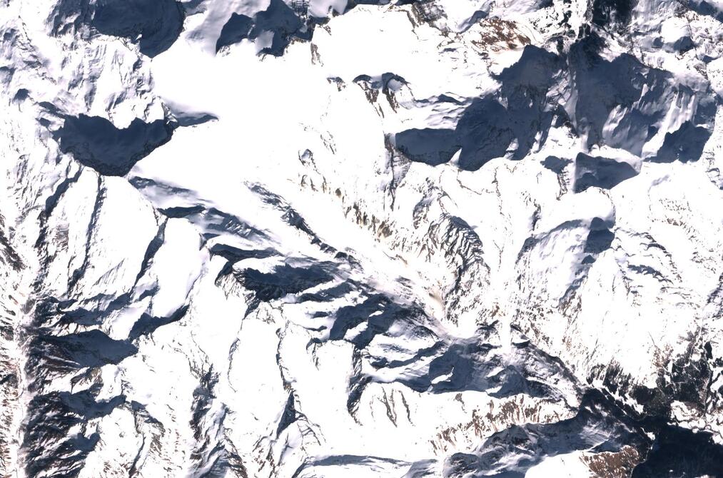 Aerial view of Pasterze Glacier