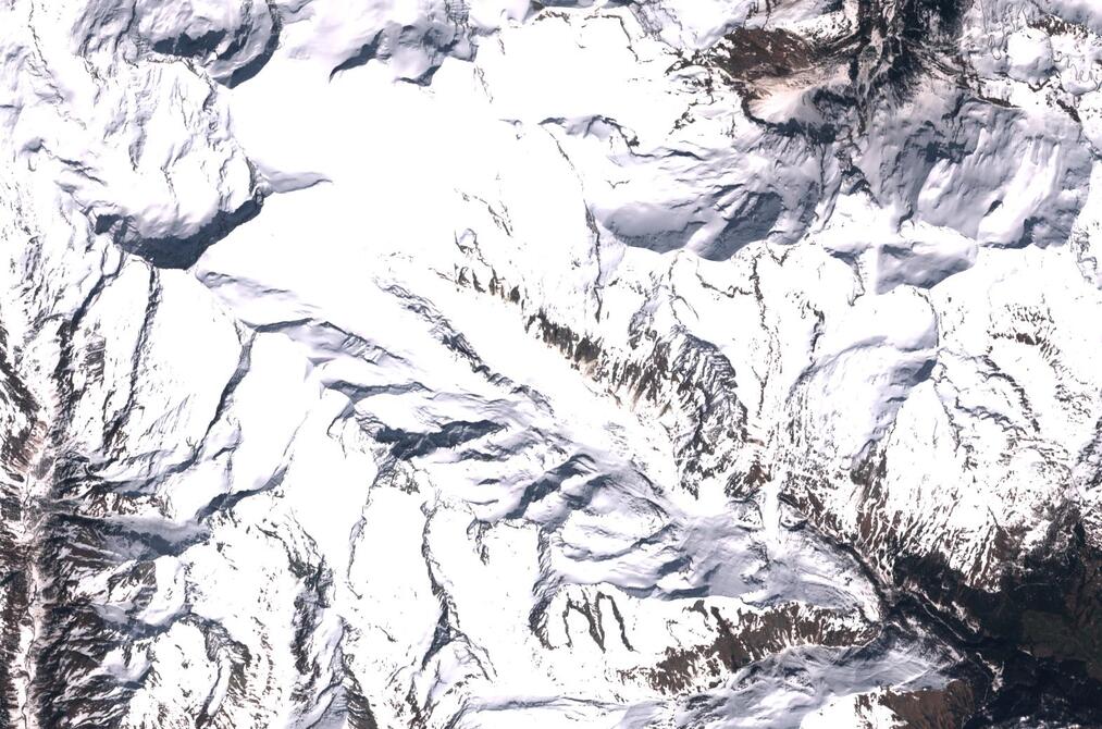 Aerial view of Pasterze Glacier