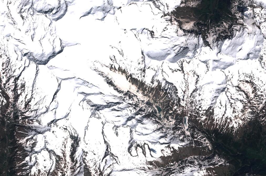 Aerial view of Pasterze Glacier