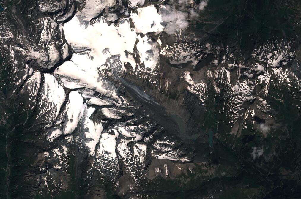 Aerial view of Pasterze Glacier