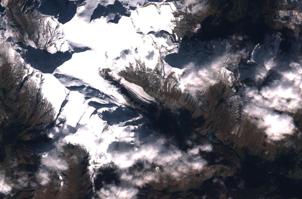 Aerial view of Pasterze Glacier