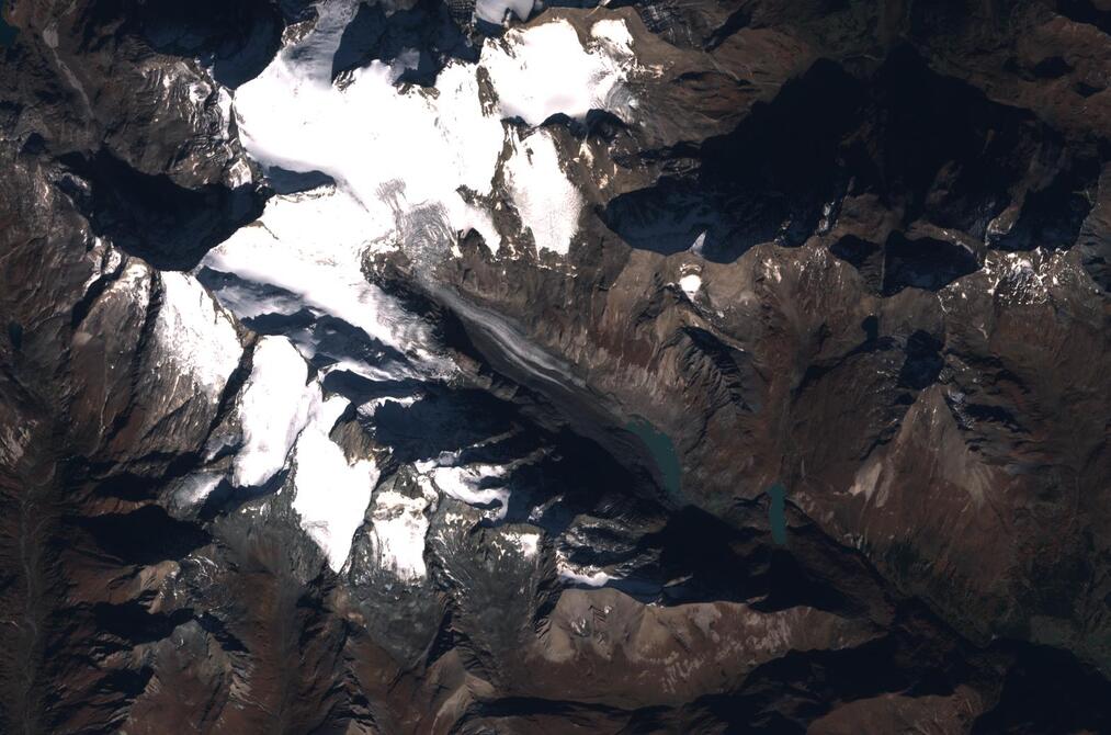 Aerial view of Pasterze Glacier