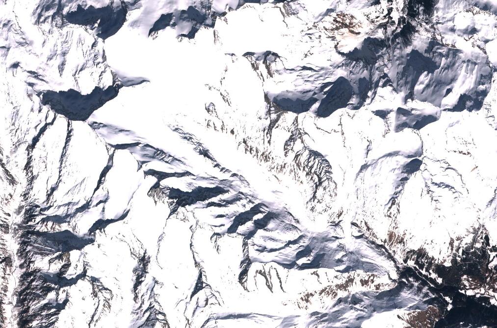 Aerial view of Pasterze Glacier