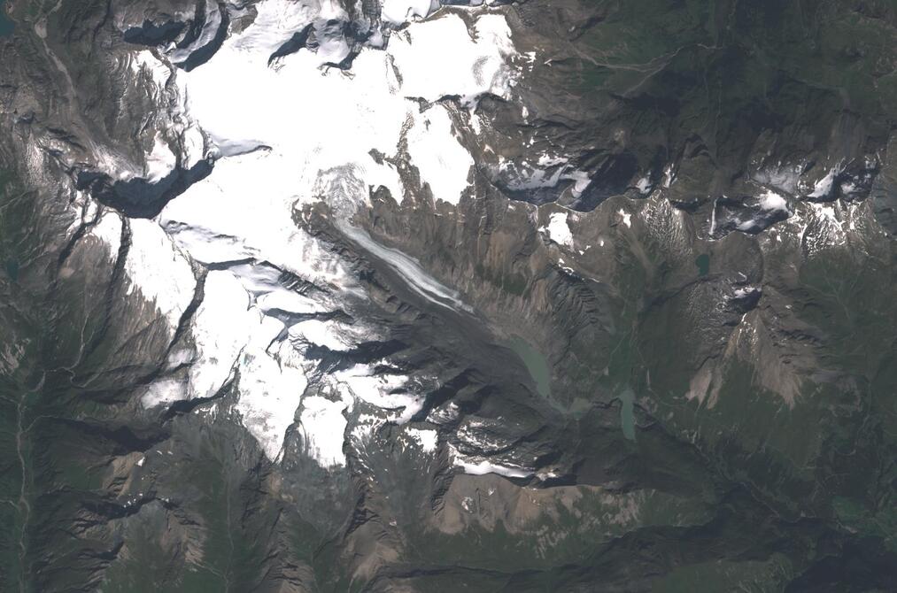 Aerial view of Pasterze Glacier