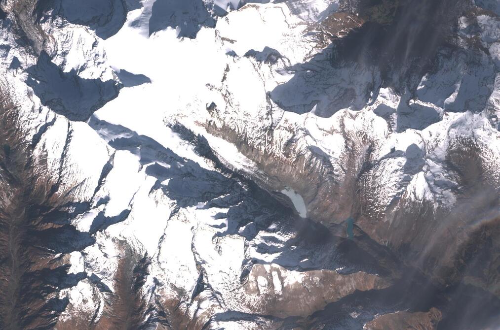 Aerial view of Pasterze Glacier