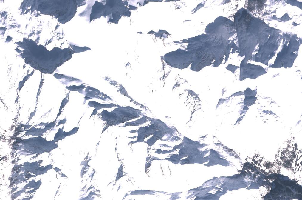 Aerial view of Pasterze Glacier