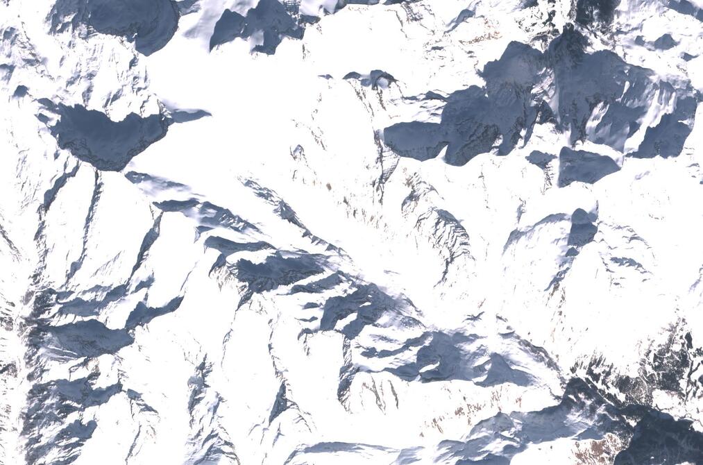 Aerial view of Pasterze Glacier