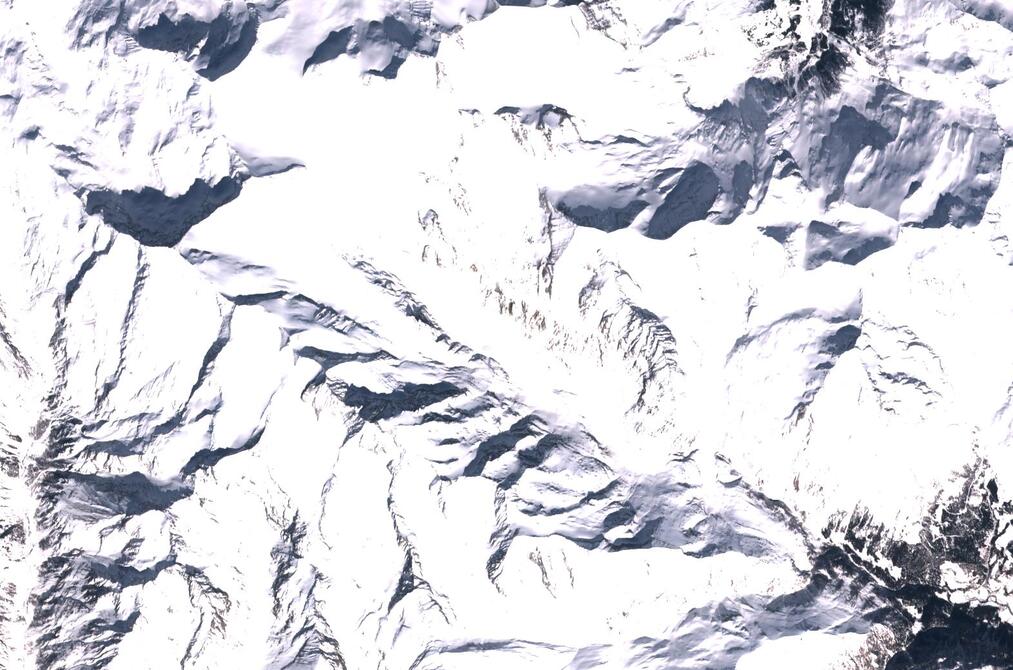 Aerial view of Pasterze Glacier