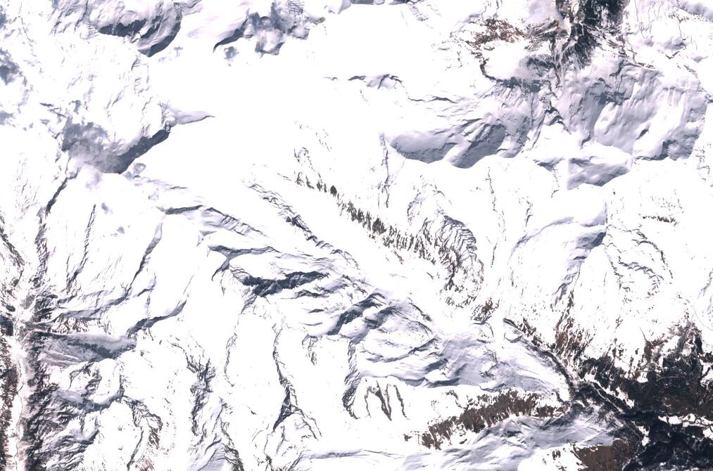 Aerial view of Pasterze Glacier