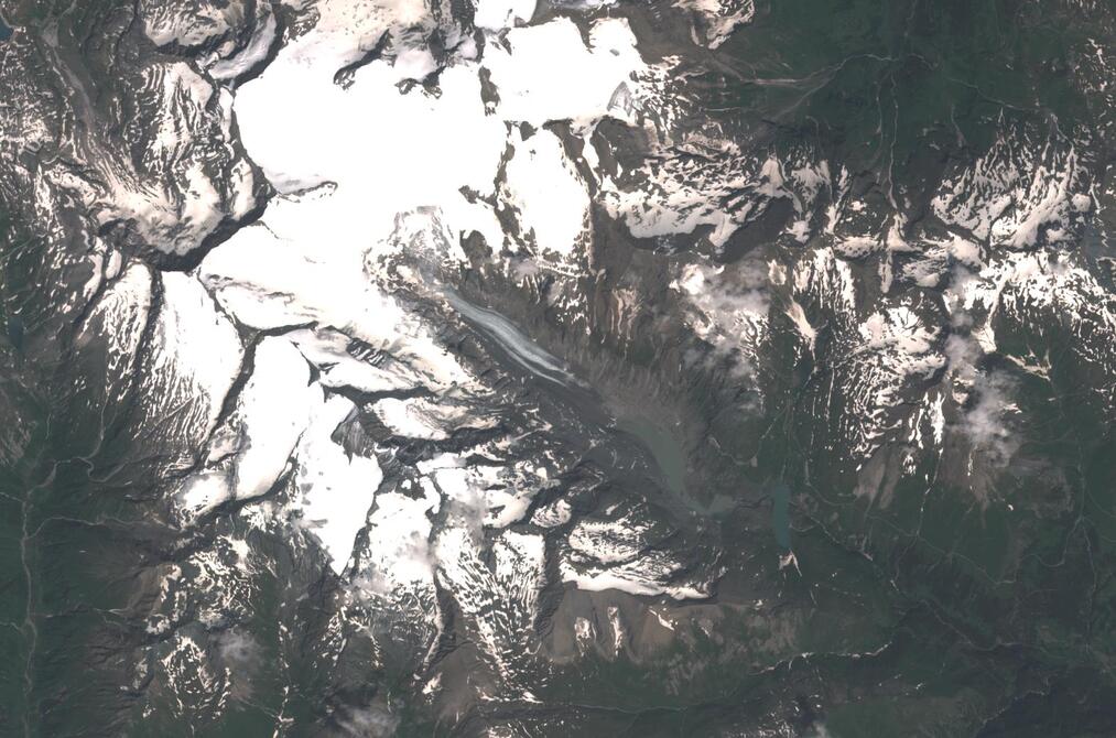 Aerial view of Pasterze Glacier