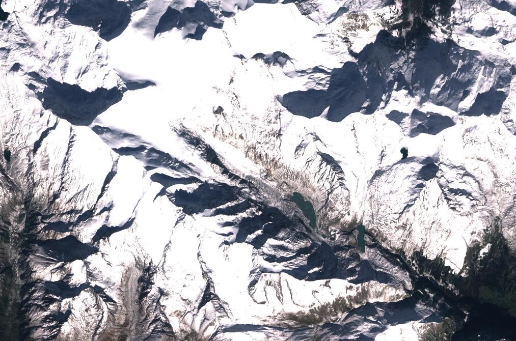 Aerial view of Pasterze Glacier