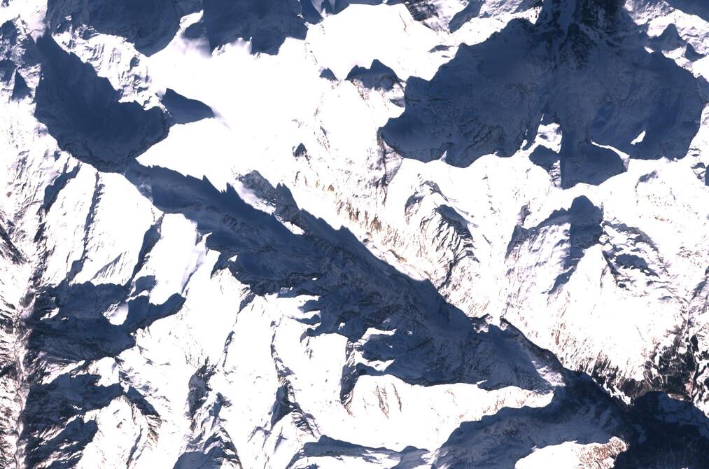 Aerial view of Pasterze Glacier