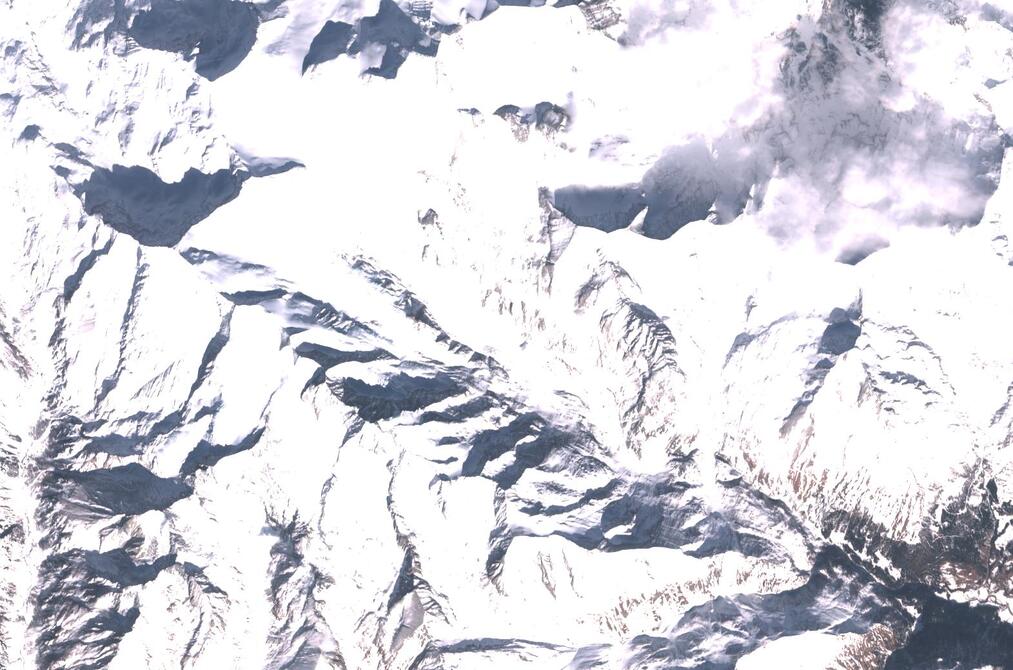 Aerial view of Pasterze Glacier