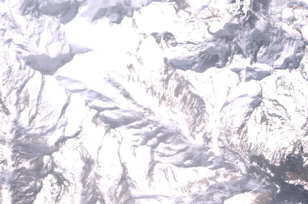 Aerial view of Pasterze Glacier