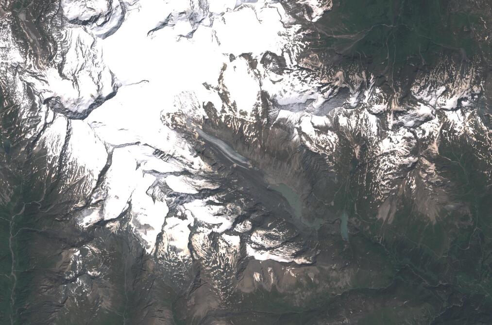 Aerial view of Pasterze Glacier