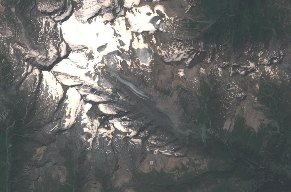 Aerial view of Pasterze Glacier