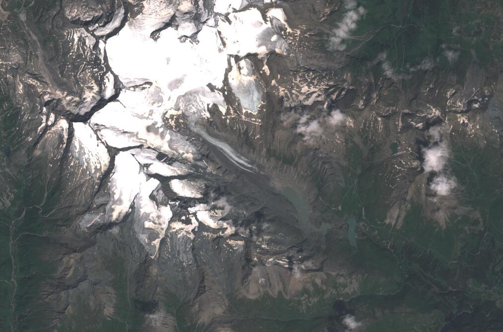 Aerial view of Pasterze Glacier