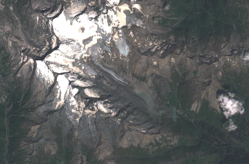 Aerial view of Pasterze Glacier