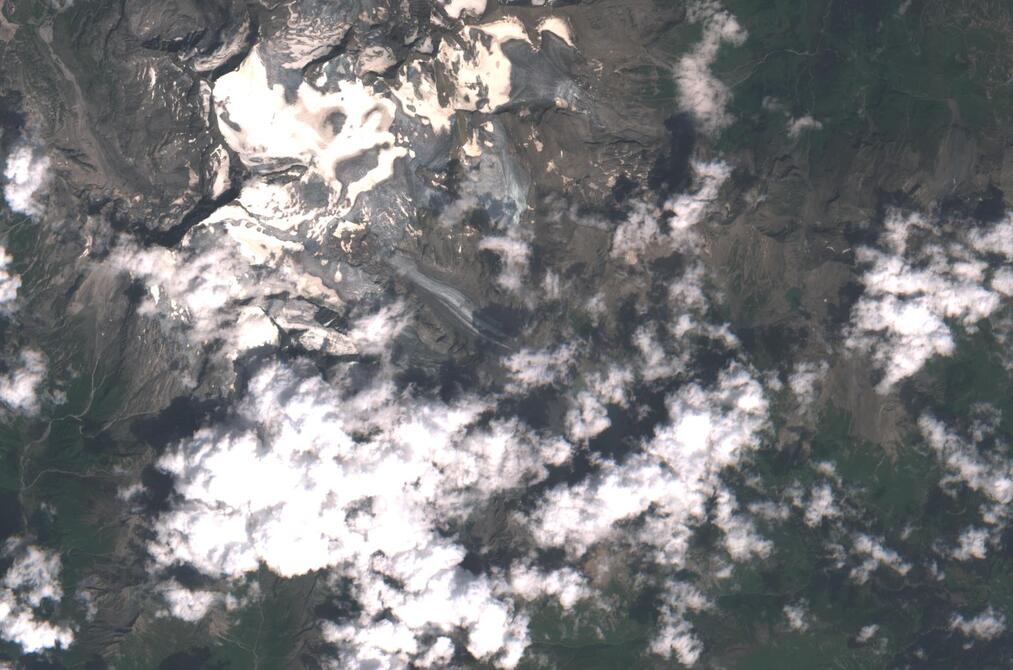 Aerial view of Pasterze Glacier