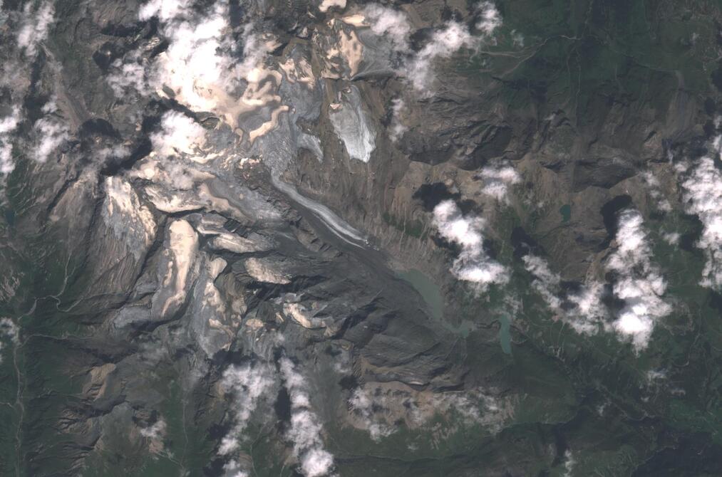 Aerial view of Pasterze Glacier