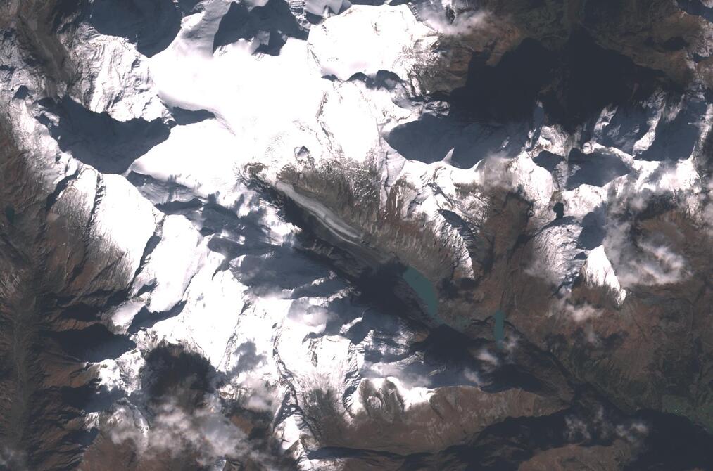 Aerial view of Pasterze Glacier