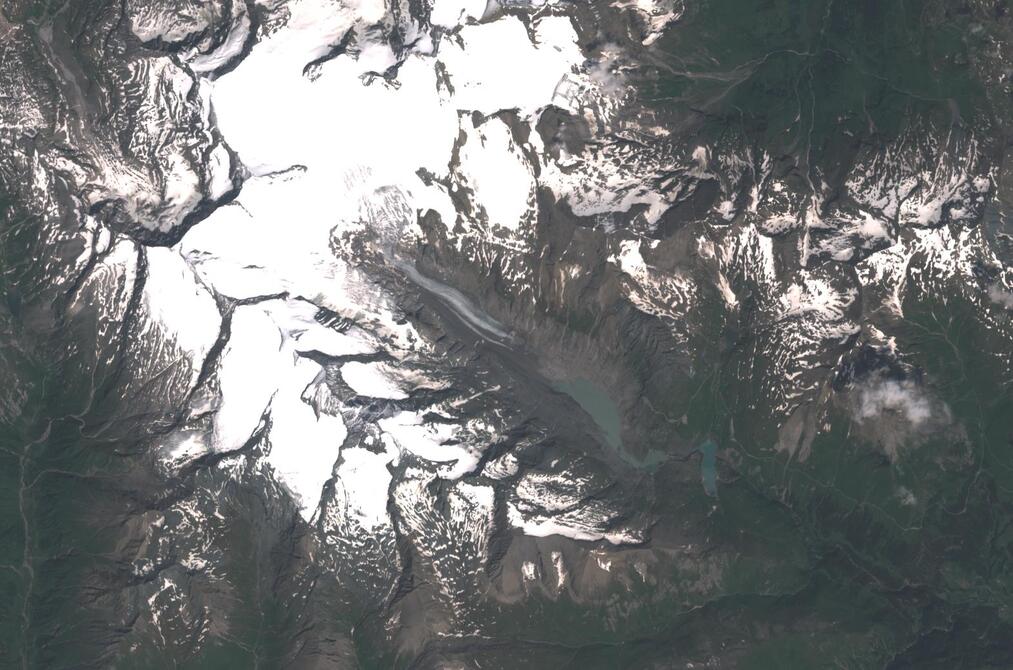 Aerial view of Pasterze Glacier