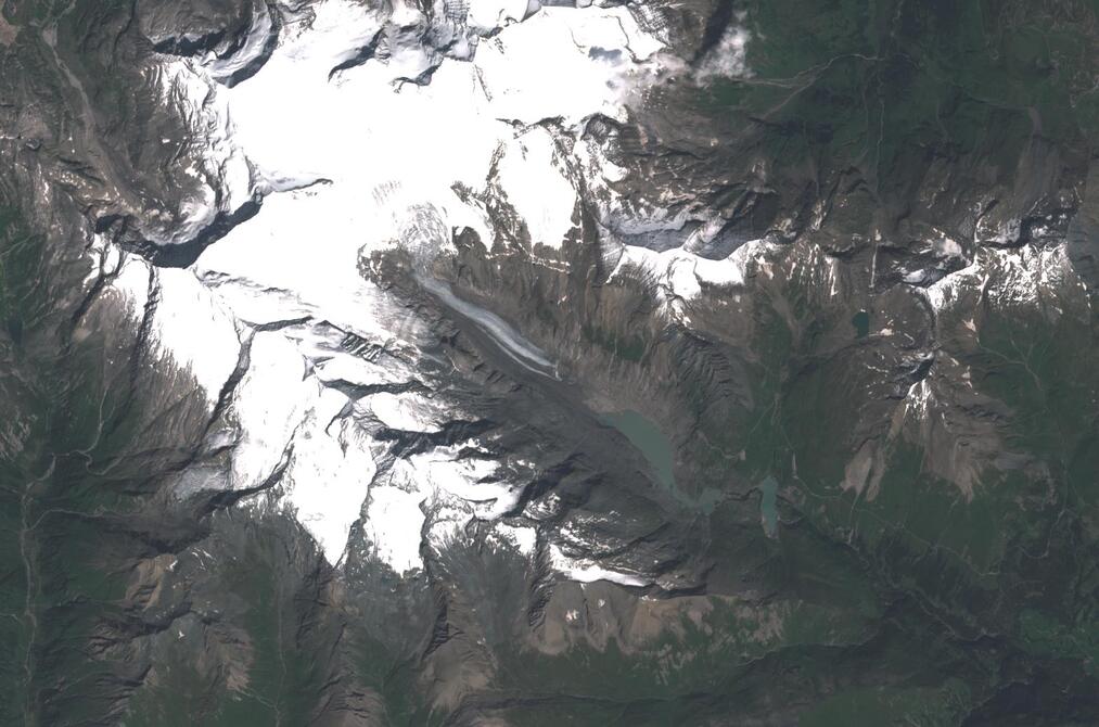 Aerial view of Pasterze Glacier