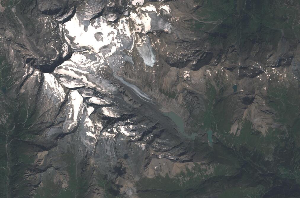 Aerial view of Pasterze Glacier