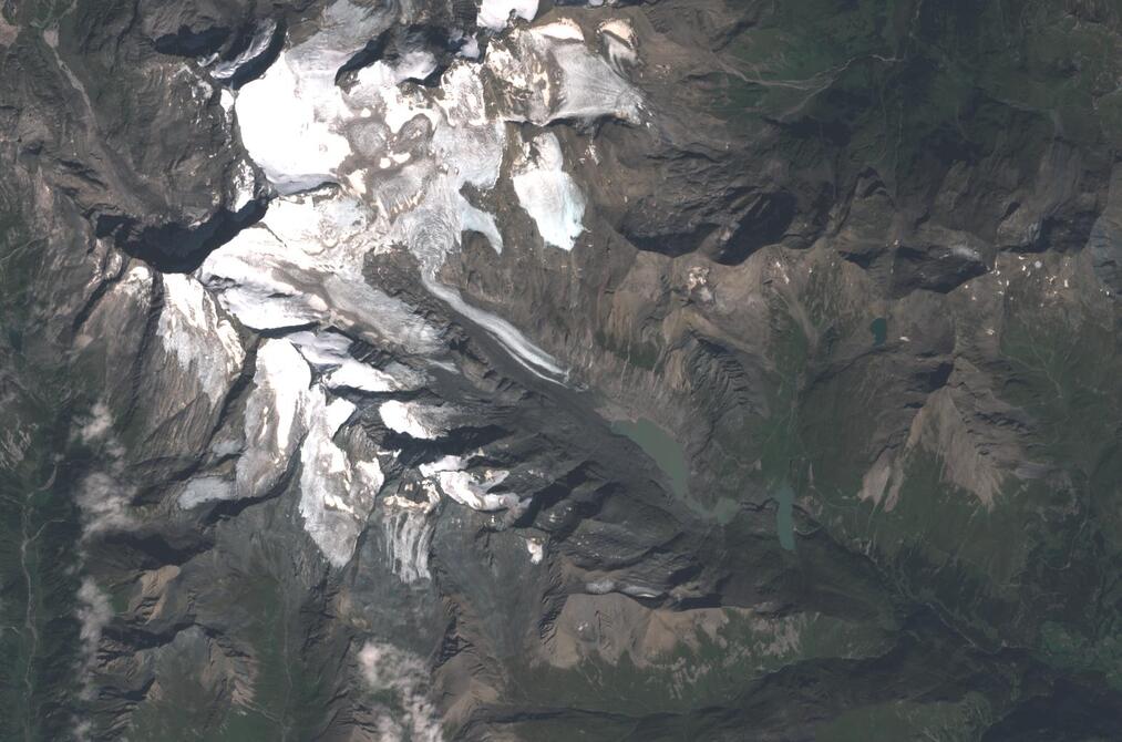 Aerial view of Pasterze Glacier